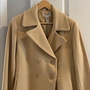 Talbots Camel Wool Pea Coat